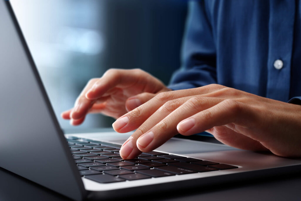 Person on a laptop