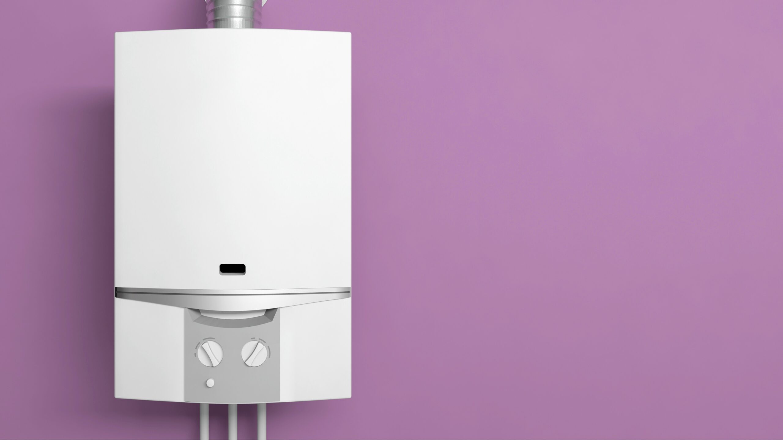 Modern combi boiler unit front view