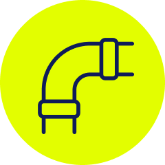 Existing boiler pipework and flue