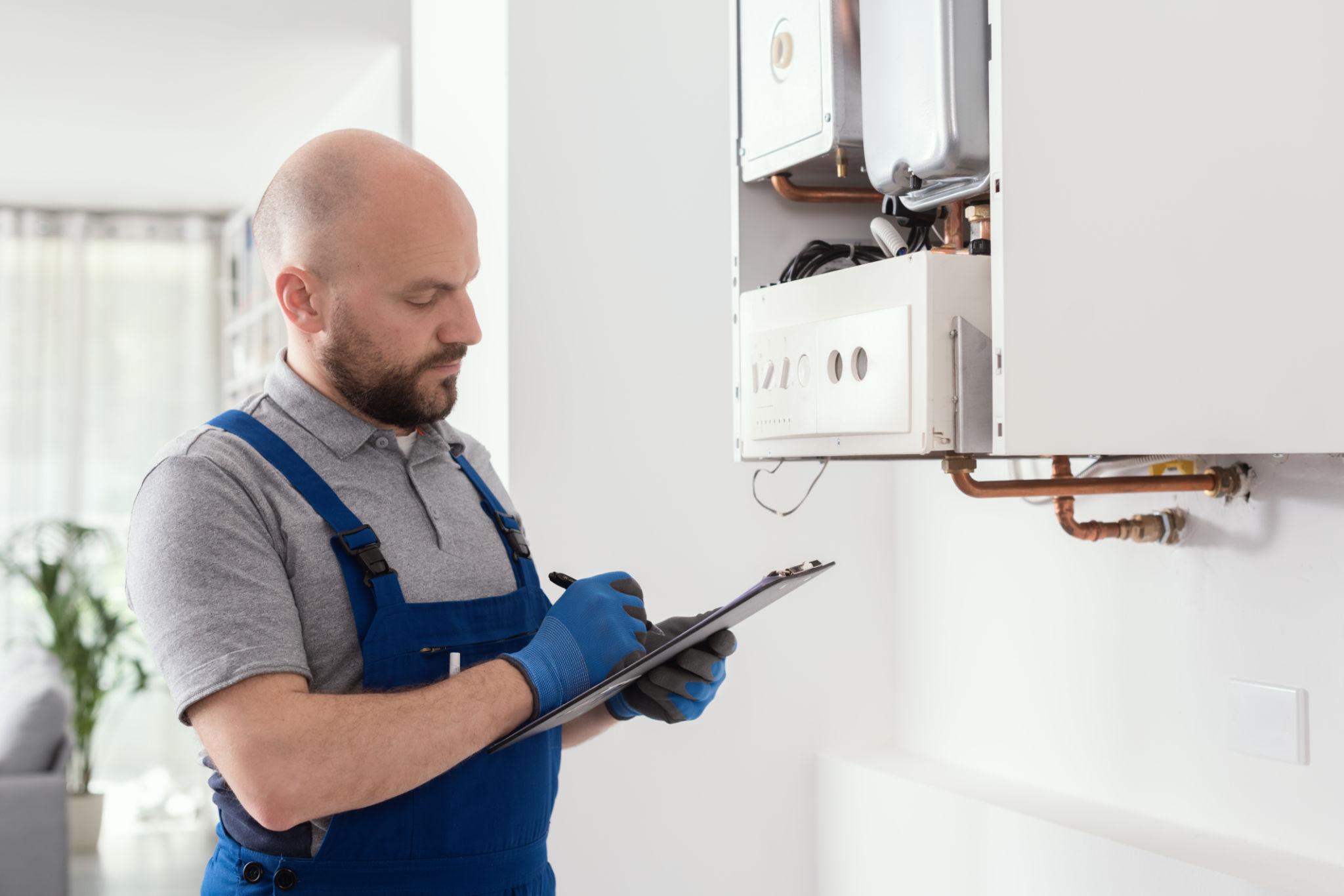 Boiler service at home