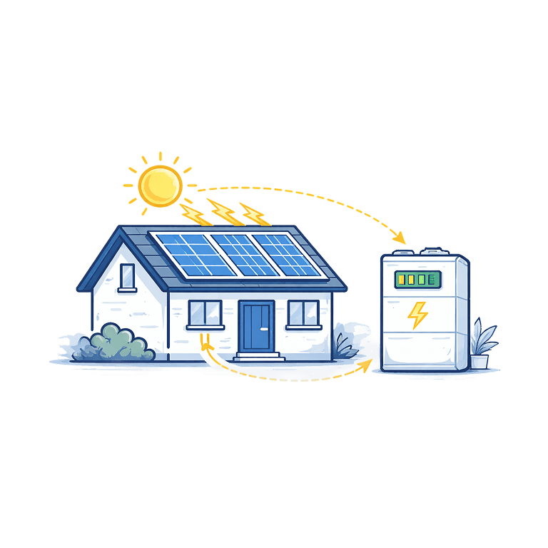 Solar pv battery storage